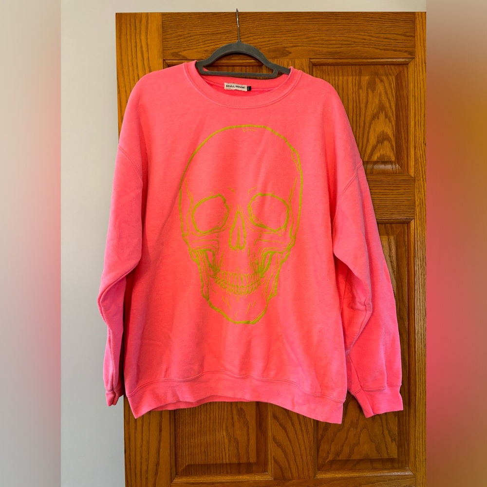 Skullhouse Pink Skull Graphic Sweatshirt